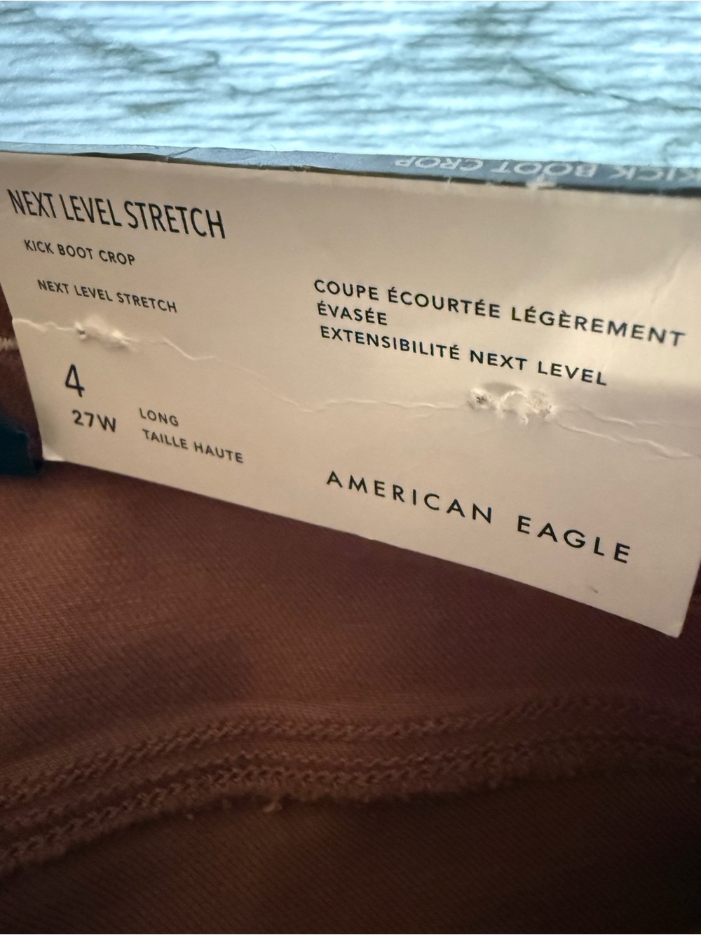 NWT American Eagle Womens Kick Boot Crop Pants 4 Long High-Rise Mauve $49 - Picture 4 of 10